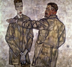 Doppio Ritratto di Otto e Heinrich Benesch, 1913 da Egon Schiele