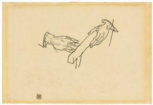 Studio della mano, Dr. Viktor Ritter von Bauer, 1917 da Egon Schiele