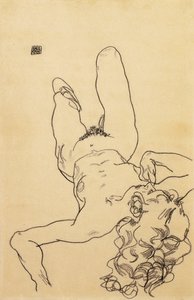 Nudo femminile inginocchiato, 1917