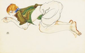 Donna inginocchiata, 1912 da Egon Schiele