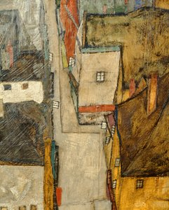 Krumau e der Moldau Krumau sul fiume Moldava, Repubblica Ceca... (olio su tela) da Egon Schiele