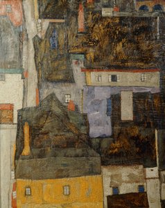 Krumau e der Moldau Krumau sul fiume Moldava, Repubblica Ceca ... (olio su tela) da Egon Schiele