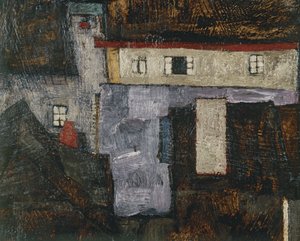 Krumau e der Moldau Krumlov sul fiume Moldava, ... (olio su tela) da Egon Schiele