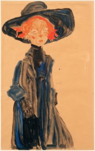 Ragazza in blu da Egon Schiele