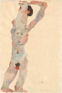 Nudo maschile da Egon Schiele