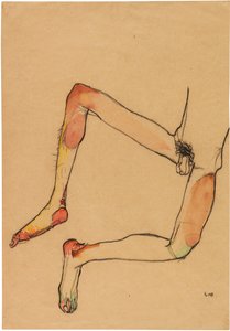 Addome maschile nudo da Egon Schiele