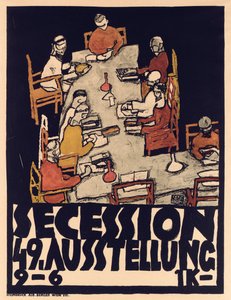 Poster pubblicitario per la mostra Secession 49 da Egon Schiele