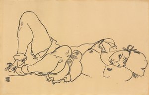 Donna sdraiata da Egon Schiele