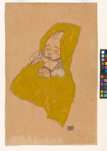 Säugling im Wickelpolster da Egon Schiele