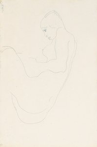 Nudo seduto da Egon Schiele