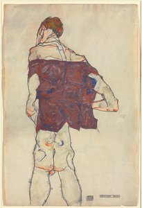 Uomo in piedi; Stehender Mann, 1913 da Egon Schiele