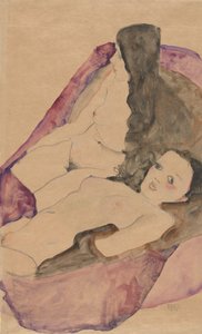Due nudi reclinati, 1911 da Egon Schiele