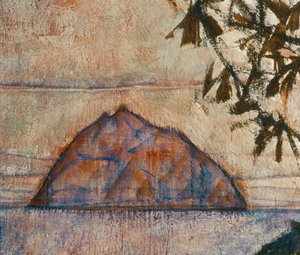 Versinkende Sonne (olio su tela) da Egon Schiele