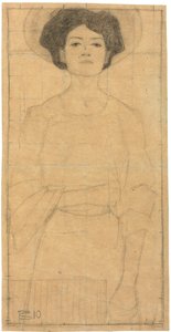 Giovane donna con cappello da Egon Schiele
