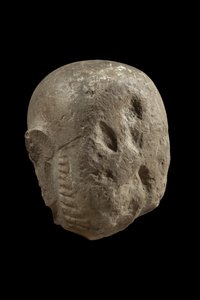 Testa di statua del dio Min da Egyptian