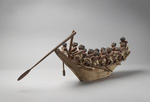 Modello di barca funeraria, da Beni Hasan, probabilmente Medio Regno, c.2060-1786 da Egyptian