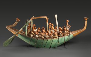 Modello di barca a remi, Medio Regno da Egyptian 12th Dynasty