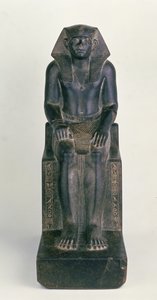 Statua seduta di Sesostri III, da Hierakonpolis, Medio Regno da Egyptian 12th Dynasty