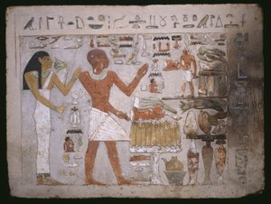 Frammento di muro dalla tomba di Amenemhet e sua moglie Hemet, Medio Regno da Egyptian 12th Dynasty