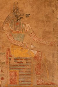 Anubi, il dio della morte dal Tempio Mortuario della Regina Hatshepsut