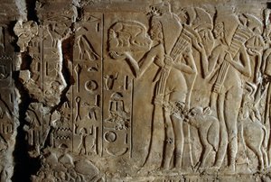 Bassorilievo dalla tomba di Maia, nutrice di Tutankhamon, Saqqara, Egitto, Civiltà Egizia, Nuovo Regno, Dinastia XVIII, (dettaglio) da Egyptian 18th Dynasty