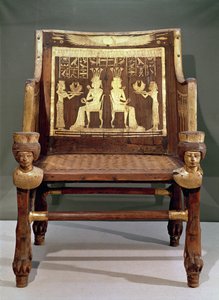 Sedia appartenente alla principessa Satamun, figlia di Amenophis III, Nuovo Regno, c.1391-1353 a.C. da Egyptian 18th Dynasty