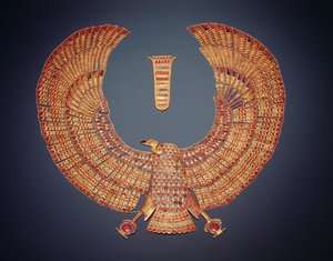 Collare a forma della dea avvoltoio Nekhbet, dalla tomba di Tutankhamon (c.1370-1352 a.C.) Nuovo Regno