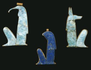 Egitto, Tebe, Luxor, Valle dei Re, Tomba di Tutankhamon, Tesori di Tutankhamon, Amuleti da Egyptian 18th Dynasty