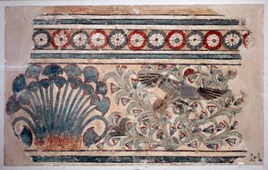 Antichità egizia: frammento di affresco dal palazzo di Amenofi III a Malkata. 1342 a.C. Il Cairo, Museo Egizio da Egyptian 18th Dynasty