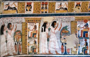 Antichità egiziane: persone della tomba di Roy da Egyptian 18th Dynasty