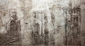 Antichità egizia: disegni incompiuti che decorano la Tomba del Visir Ramose (XVIII dinastia). Luxor, Riva Occidentale, Tomba dei Nobili Egitto da Egyptian 18th Dynasty