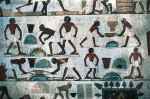 Operazioni di fonderia, Parete Sud della Tomba di Rekhmire, Nuovo Regno da Egyptian 18th Dynasty