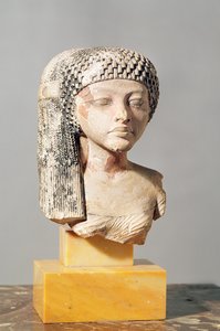 Testa di una principessa della famiglia di Akhenaton da Egyptian 18th Dynasty
