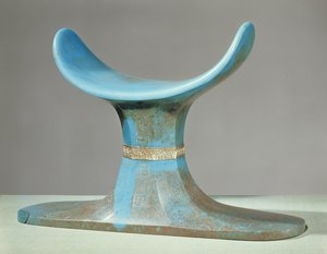 Poggiatesta, dalla tomba di Tutankhamon da Egyptian 18th Dynasty