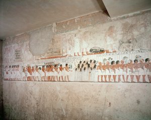 Interno della Tomba di Ramose, Nuovo Regno, c.1360 a.C. (pittura murale) da Egyptian 18th Dynasty