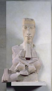Pilastro osiride di Amenofi IV (Akhenaton) da Karnak, periodo di Amarna, Nuovo Regno, c.1353-37 a.C.
