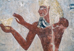 Rilievo dipinto, Tempio Funerario di Hatshepsut, Deir el-Bahari, Luxor, Tebe (Patrimonio dell