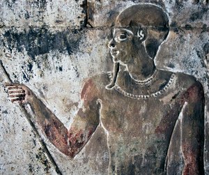 Rilievo dipinto, Tempio Mortuario di Hatshepsut, Deir el-Bahri, Luxor, Tebe (Lista del Patrimonio Mondiale dell
