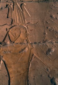 Rilievo dipinto, Tempio funerario di Hatshepsut, Deir el-Bahri, necropoli tebana (Lista del Patrimonio Mondiale UNESCO) da Egyptian 18th Dynasty