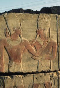 Rilievo dipinto, Tempio di Amon, complesso templare di Karnak