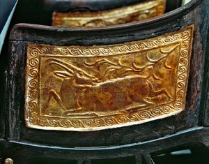 Pannello da una sedia per bambini, dalla Tomba di Tutankhamon, Nuovo Regno da Egyptian 18th Dynasty
