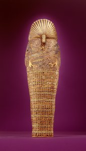 Vista posteriore di uno dei sarcofagi canopici, dalla tomba di Tutankhamon (c.1370-1352 a.C.) Nuovo Regno