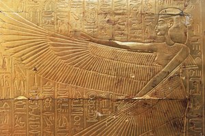 Rilievo dal pannello esterno posteriore della seconda cappella funeraria, Tesori di Tutankhamon, Egitto, civiltà egizia, Nuovo Regno, XVIII dinastia da Egyptian 18th Dynasty