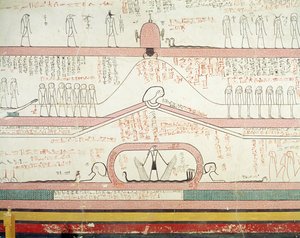 Scena dal Libro di Amduat che mostra il viaggio nell