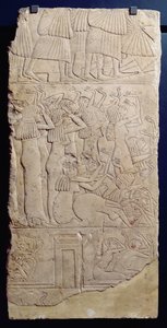 Scena di lamentazione durante un funerale, da Sakkara, Nuovo Regno, c.1330 a.C. da Egyptian 18th Dynasty