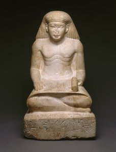 Statua dello scriba di Amunhotep, figlio di Nebiry, c.1426-1400 a.C. (calcare)