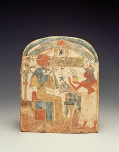 Stele che raffigura il defunto davanti a Horus, da Luxor, Nuovo Regno
