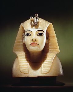 Tappo di una delle urne canopiche, dalla tomba di Tutankhamon