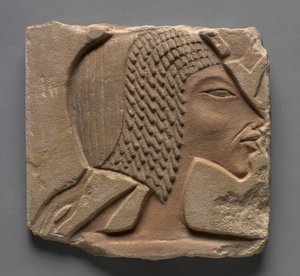 Talatat: Ritratto di Nefertiti, c.1353-1347 a.C. da Egyptian 18th Dynasty