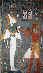 Pittura murale, tomba di Sennedjem, Valle dei Re, Luxor, Tebe (Sito del Patrimonio Mondiale UNESCO) da Egyptian 18th Dynasty
